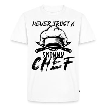 Chef Chef Chef Cuisine Drôle de dicton - T-shirt Premium bio Homme - blanc - Devant - Nico (187cm)