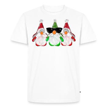 Be Different Be Different Elves Christmas - Men's Premium Organic T-Shirt - white - Front - Nico (187cm)