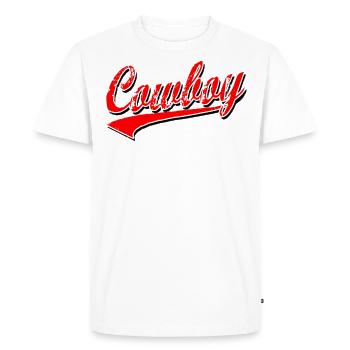 country cowboy western rodeo indian riding horse - Men's Premium Organic T-Shirt - white - Front - Nico (187cm)