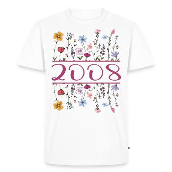 2008 Legendary Since 2008 Birthday 2008 Women - Men's Premium Organic T-Shirt - white - Front - Nico (187cm)