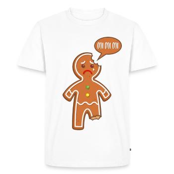 Gingerbread man Mimimi Mi Mi Mi Funny sayings - Men's Premium Organic T-Shirt - white - Front - Nico (187cm)