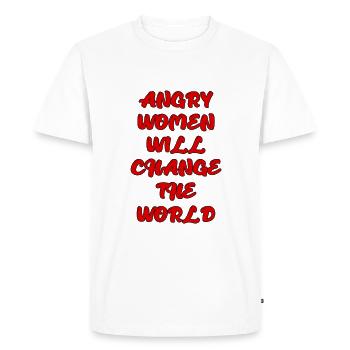Les femmes en colère vont changer le monde - T-shirt Premium bio Homme - blanc - Devant - Nico (187cm)