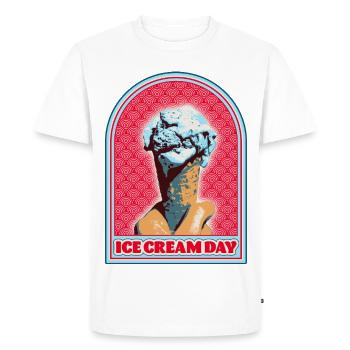 Motif de crème glacée style Pop Art - T-shirt Premium bio Homme - blanc - Devant - Nico (187cm)
