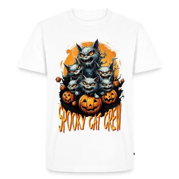Halloween Chats Noir Citrouille Costume Effrayant - T-shirt Premium bio Homme - blanc - Devant - Nico (187cm)