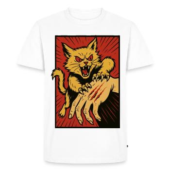 Crimson Claw Chat Assaut - T-shirt Premium bio Homme - blanc - Devant - Nico (187cm)