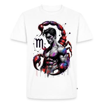 Scorpion_Astro_Homme - T-shirt Premium bio Homme - blanc - Devant - Nico (187cm)