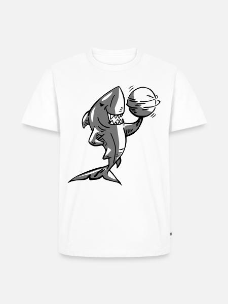 2020 11 30 shark with - Men's Premium Organic T-Shirt - white