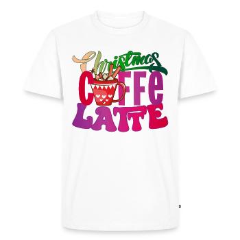 Caffe Latte de Noël Café de Noël - T-shirt Premium bio Homme - blanc - Devant - Nico (187cm)