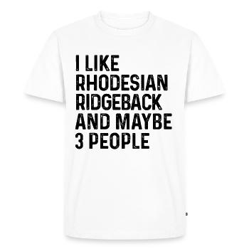 J’aime Rhodesian Ridgeback et peut-être 3 personnes Dog - T-shirt Premium bio Homme - blanc - Devant - Nico (187cm)