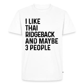 J’aime Thai Ridgeback et peut-être 3 personnes Dog Lover - T-shirt Premium bio Homme - blanc - Devant - Nico (187cm)