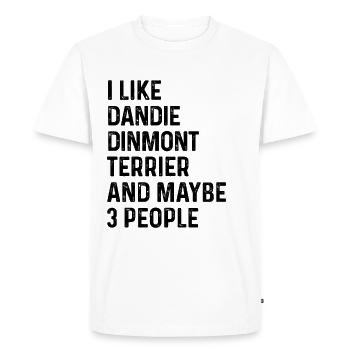 J’aime Dandie Dinmont Terrier et peut-être 3 personnes - T-shirt Premium bio Homme - blanc - Devant - Nico (187cm)