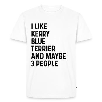 J’aime Kerry Blue Terrier et peut-être 3 personnes Chien - T-shirt Premium bio Homme - blanc - Devant - Nico (187cm)