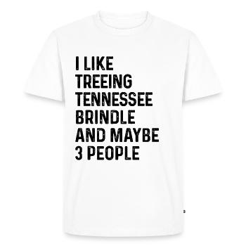 J’aime Treeing Tennessee Brindle Et Peut-être 3 - T-shirt Premium bio Homme - blanc - Devant - Nico (187cm)