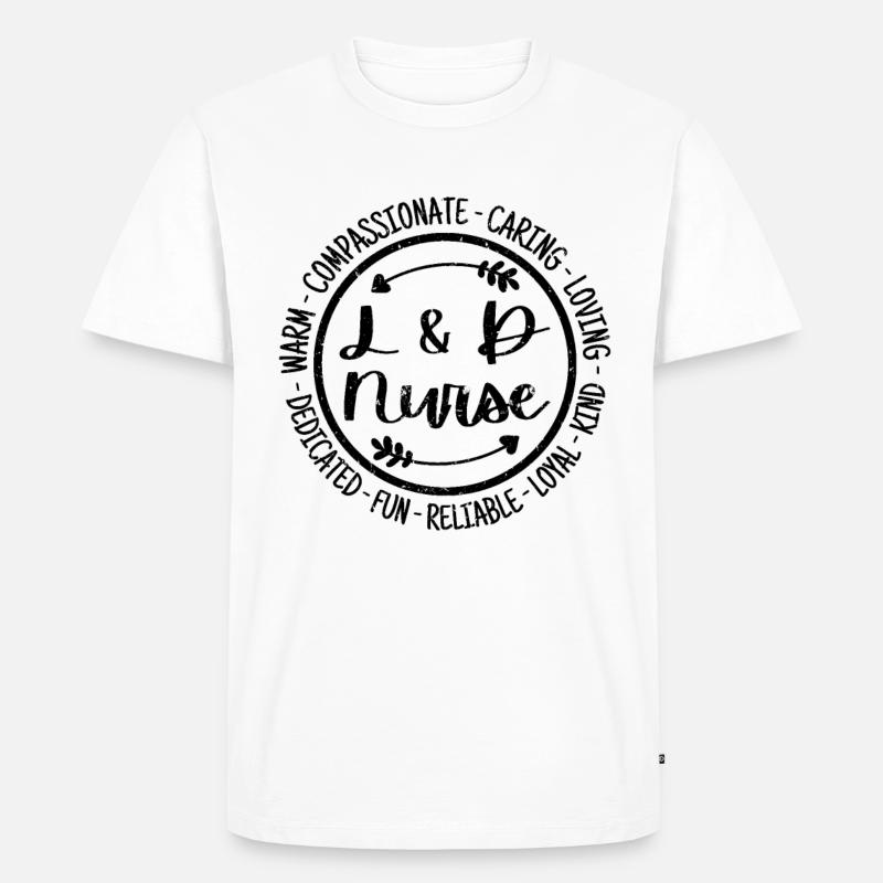 L & D Krankenschwester - Männer Premium Bio T-Shirt - Weiß