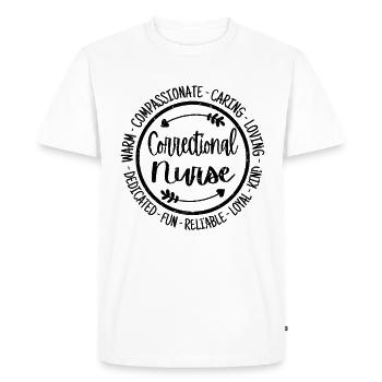 Infirmière correctionnelle Life Nursing School - T-shirt Premium bio Homme - blanc - Devant - Nico (187cm)