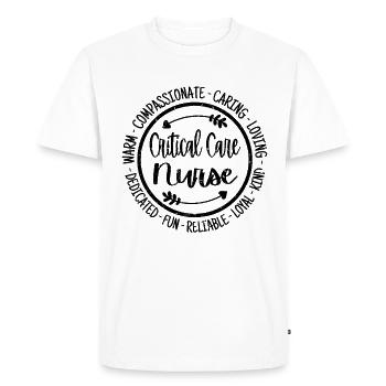Infirmière en soins intensifs Travailleur de la santé à vie - T-shirt Premium bio Homme - blanc - Devant - Nico (187cm)