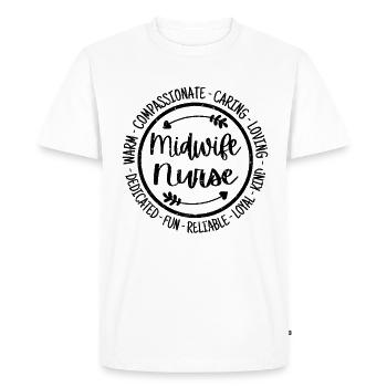 Midwife Nurse Life Nursing Squad Appreciation - Men's Premium Organic T-Shirt - white - Front - Nico (187cm)