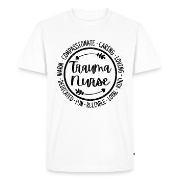 Trauma Nurse Life Nursing Squad Appreciation - Men's Premium Organic T-Shirt - white - Front - Nico (187cm)