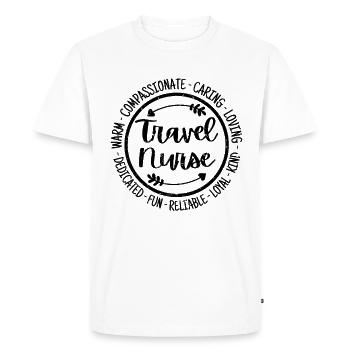 Travel Nurse Life Nursing Squad Appreciation - Men's Premium Organic T-Shirt - white - Front - Nico (187cm)