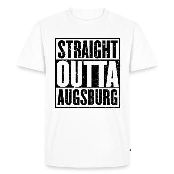 Straight Outta Augsbourg - T-shirt Premium bio Homme - blanc - Devant - Nico (187cm)