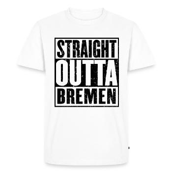 Straight Outta Bremen - Men's Premium Organic T-Shirt - white - Front - Nico (187cm)
