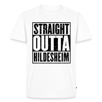Sortie droite Hildesheim - T-shirt Premium bio Homme - blanc - Devant - Nico (187cm)