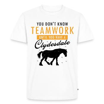 Conception Clydesdale pour clydesdale Riders - T-shirt Premium bio Homme - blanc - Devant - Nico (187cm)