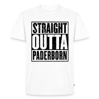 Straight Outta Paderborn - Men's Premium Organic T-Shirt - white - Front - Nico (187cm)
