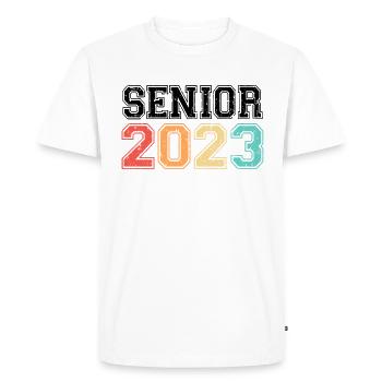 Senior 2023 Rétro Vintage - T-shirt Premium bio Homme - blanc - Devant - Nico (187cm)
