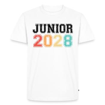 Junior 2028 Retro Vintage - Men's Premium Organic T-Shirt - white - Front - Nico (187cm)