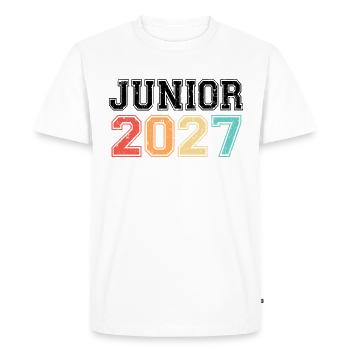 Junior 2027 Rétro Vintage - T-shirt Premium bio Homme - blanc - Devant - Nico (187cm)
