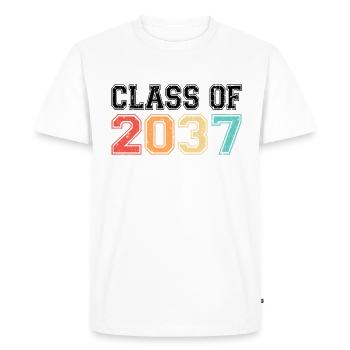 Class Of 2037 Graduation Retro Vintage - Men's Premium Organic T-Shirt - white - Front - Nico (187cm)