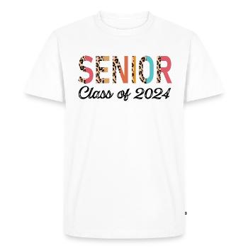 Senior Class Of 2024 Leopard Seniors 23 - Men's Premium Organic T-Shirt - white - Front - Nico (187cm)