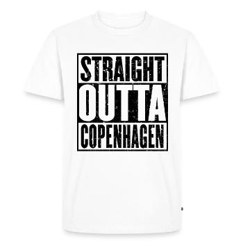 Straight Outta Copenhague Vintage - T-shirt Premium bio Homme - blanc - Devant - Nico (187cm)