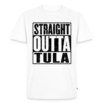 Straight Outta Tula Vintage - Men's Premium Organic T-Shirt - white - Front - Nico (187cm)