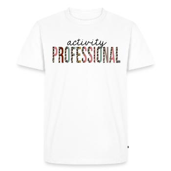 Activity Professional Leopard Print Funny - Men's Premium Organic T-Shirt - white - Front - Nico (187cm)