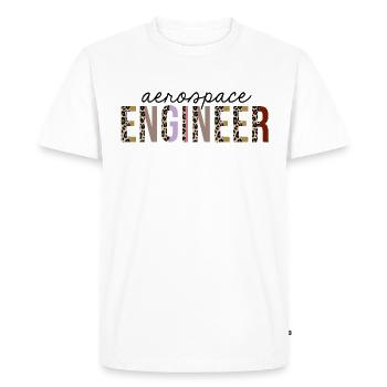 Aerospace Engineer Leopard Print Funny - Men's Premium Organic T-Shirt - white - Front - Nico (187cm)