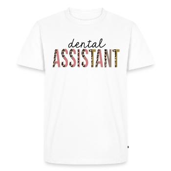 Assistant dentaire Leopard Print Drôle - T-shirt Premium bio Homme - blanc - Devant - Nico (187cm)