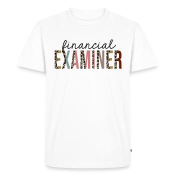 Examinateur financier Leopard Print Drôle - T-shirt Premium bio Homme - blanc - Devant - Nico (187cm)
