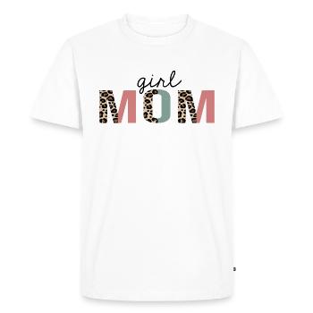 fille maman Léopard Imprimé Drôle - T-shirt Premium bio Homme - blanc - Devant - Nico (187cm)