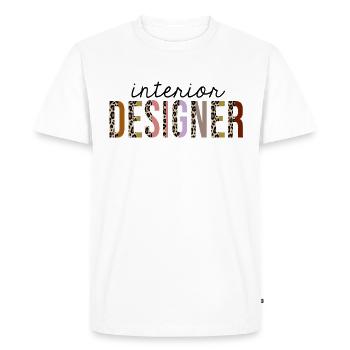 Interior Designer Leopard Print Funny - Men's Premium Organic T-Shirt - white - Front - Nico (187cm)