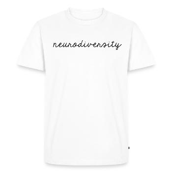 Neurodiversité Leopard Print Drôle - T-shirt Premium bio Homme - blanc - Devant - Nico (187cm)