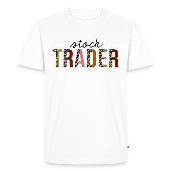 Stock Trader Leopard Print Drôle - T-shirt Premium bio Homme - blanc - Devant - Nico (187cm)