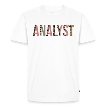 Analyst - Men's Premium Organic T-Shirt - white - Front - Nico (187cm)