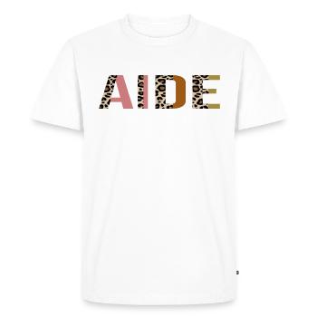 Aide - T-shirt Premium bio Homme - blanc - Devant - Nico (187cm)