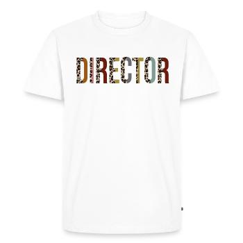 Directeur - T-shirt Premium bio Homme - blanc - Devant - Nico (187cm)