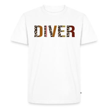Plongeur - T-shirt Premium bio Homme - blanc - Devant - Nico (187cm)