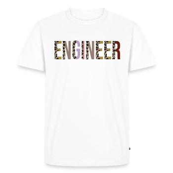 Engineer - Men's Premium Organic T-Shirt - white - Front - Nico (187cm)