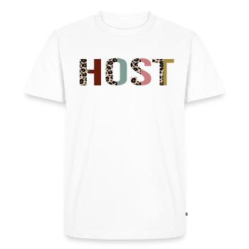 Host - Men's Premium Organic T-Shirt - white - Front - Nico (187cm)