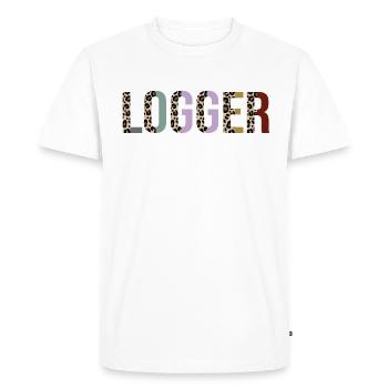 Logger - Men's Premium Organic T-Shirt - white - Front - Nico (187cm)